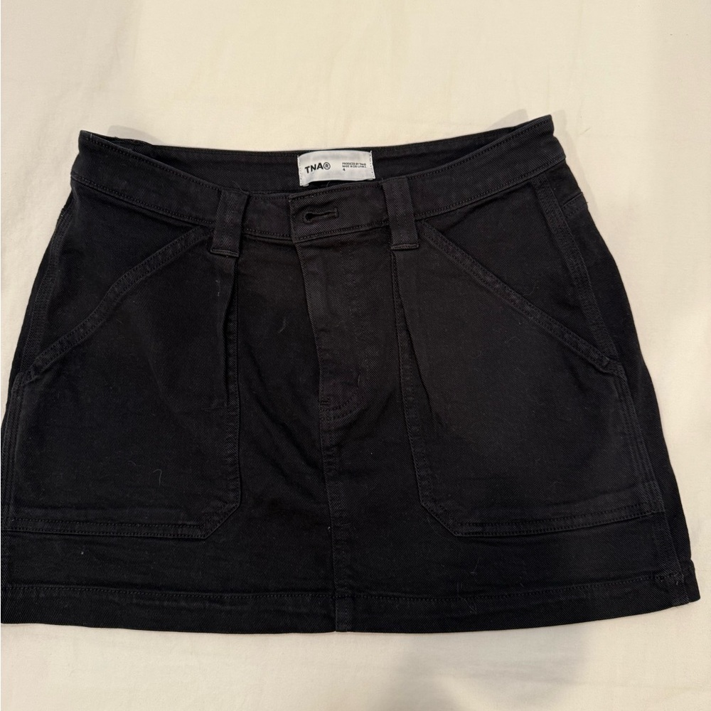 Aritizia TNA Black Denim Pencil Skirt